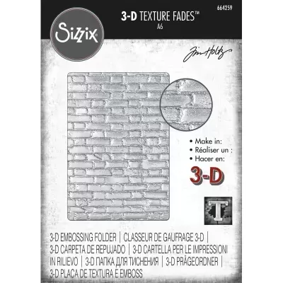 Sizzix • 3-D Texture Fades Embossing Folder Brickwork by Tim Holtz