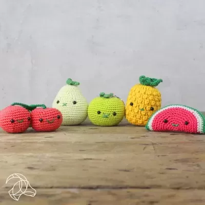 Kit Crochet - Porta-chaves Pêra