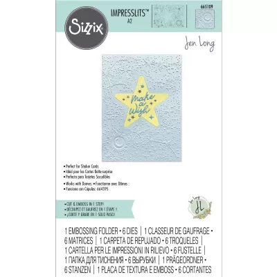 Sizzix Impresslits Embossing Folder Celestial by Jen Long