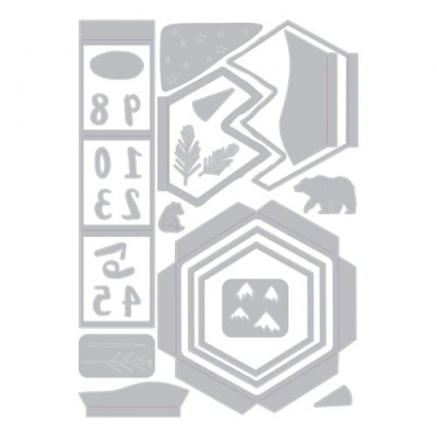 Sizzix Thinlits Die Set 28PK - Box, Winter Scene