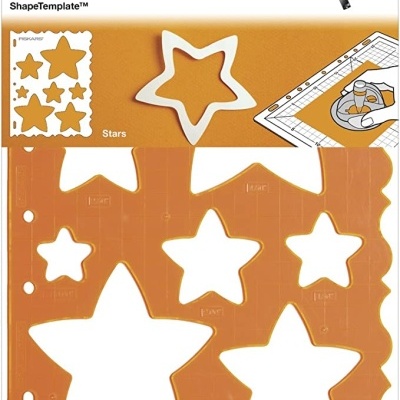 Molde plástico orange para estrelas da Fiskars em embalagem branca