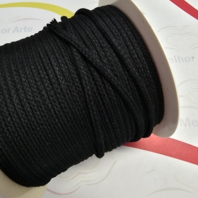 Cordão de algodão Preto
