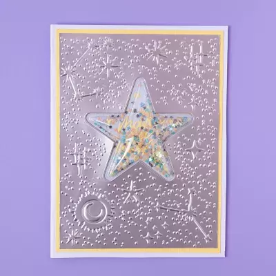 Sizzix Impresslits Embossing Folder Celestial by Jen Long