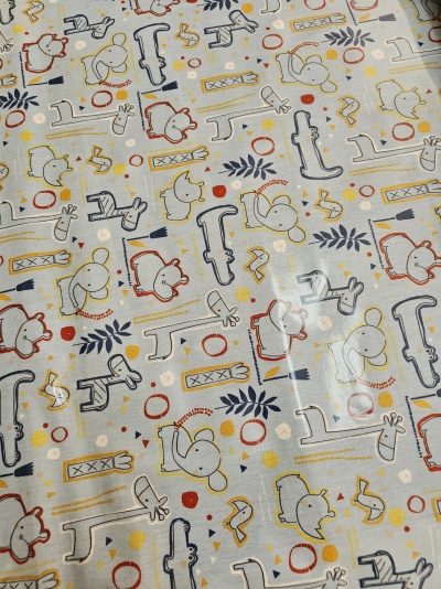 Tecido Plastificado Baby savana azul