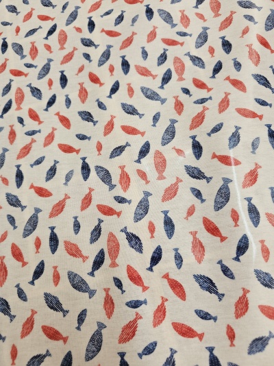 Tecido Plastificado Sardinhas