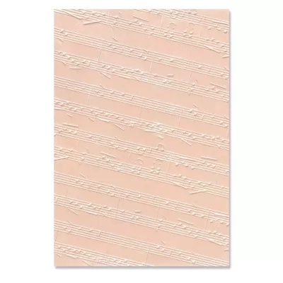 Sizzix • 3-D Textured Impressions Embossing Folder Musical Notes by Kath Breen