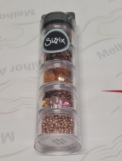 Conjunto de pérolas e lantejoula Rose Gold