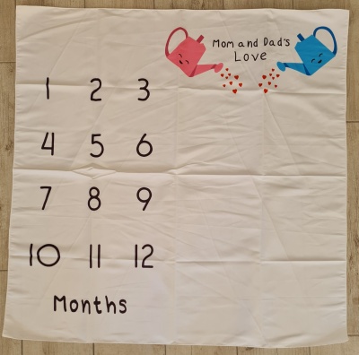 Lençol Fotos Primeiro Ano Bebé