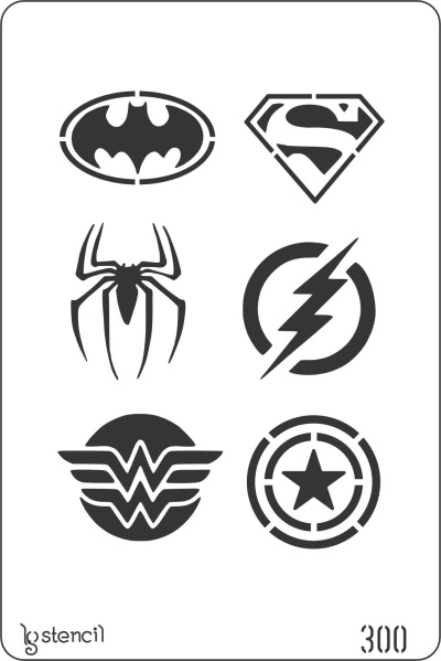 Stencil Super Heróis