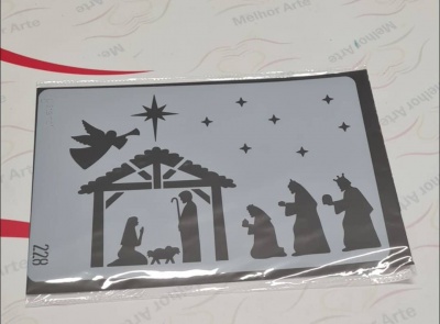 Stencil A4 Presépio