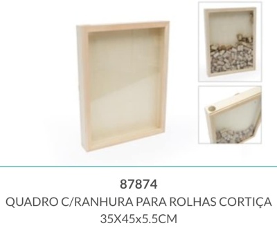 QUADRO C/RANHURA PARA ROLHAS CORTIÇA 35X45x5.5CM
