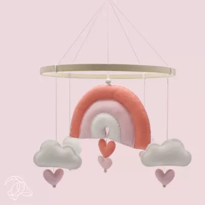 Kit Feltro - Mobil Arco-íris Rosa