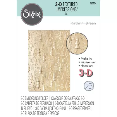 Sizzix 3-D Textured Impressions Embossing Folder Christmas Tree Pattern by Kath Breen