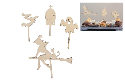 SET 12 TOPOS DE BOLO HALLOWEEN