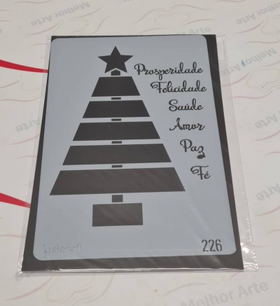Stencil A4 Árvore Natal