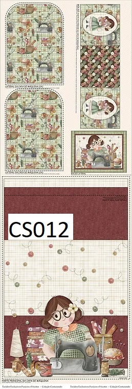 Painel Capa da Máquina de costura - Fuxicos e Fricotes