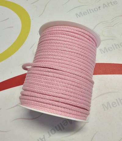 Cordão de algodão Rosa Bebé