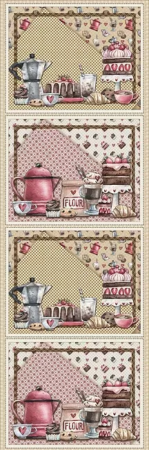 Painel JOGO AMERICANO CAFÉ COM AMIGAS - Fuxico e Fricotes