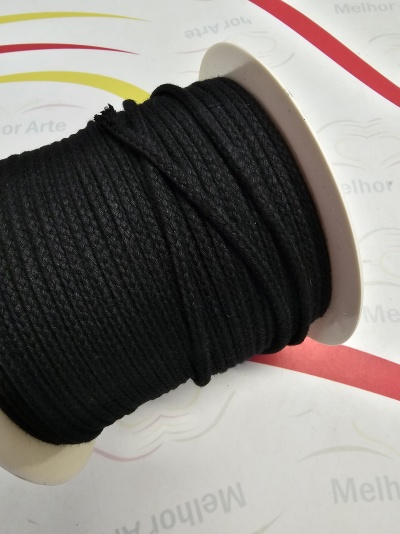 Cordão de algodão Preto