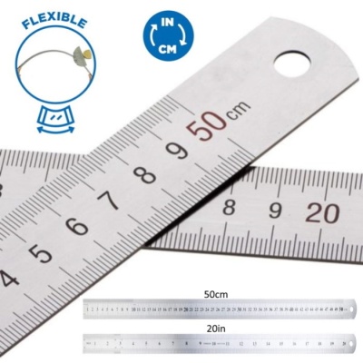 RÉGUA METÁLICA INOX