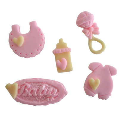 Peças Biscuit Bebé Rosa