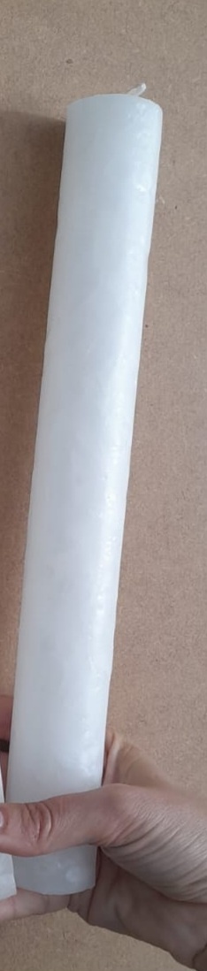 Vela Batismo Marmorizada Redonda