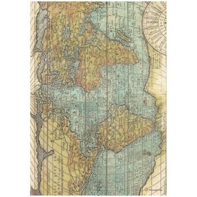 Around the World Map Papel de Arroz