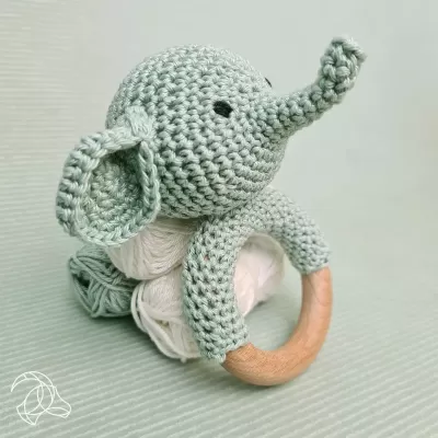Kit Crochet - Chocalho Elefante