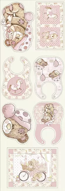 Painel Babetes Baby Rosa Fuxico e Fricotes