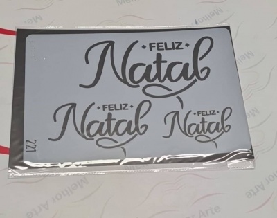 Stencil A4 Feliz Natal