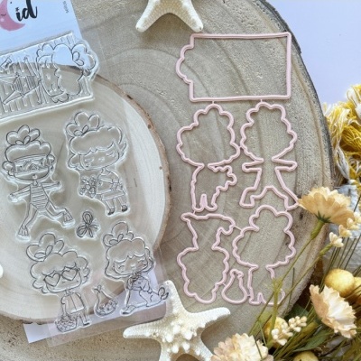 Conjunto Carimbos & Cortantes | Vamos à Praia | Playa o Piscina