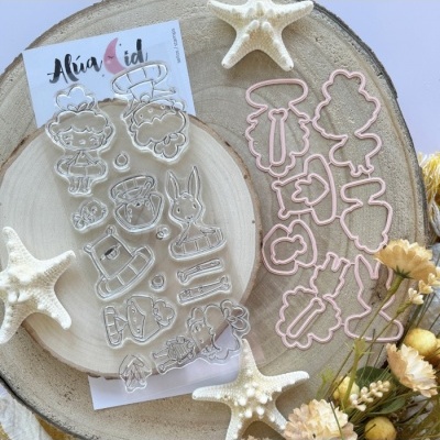 Conjunto Carimbos & Cortantes | Dia de Piscina | Playa o Piscina