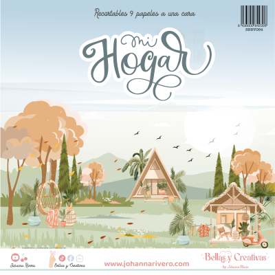 Bloco Recortáveis | 9 Papéis | Mi Hogar | Johanna Rivero