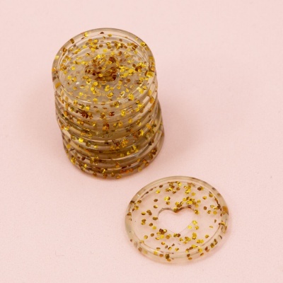 Anilhas Disco Glitter Gold | M | Encadernação