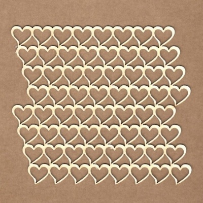 Chipboard | Fundo Corações | Kora