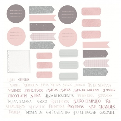 Folha Recortes Palabras e Banners | Nórdica | Alazne Vales