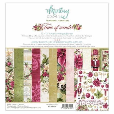 Bloco 12 Papéis 12x12 | Time of Wonders | Mintay