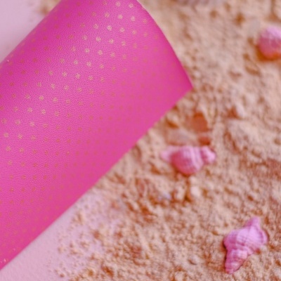 Ecopele Blim Blim | Rosa Amaranto C/ Pintinhas Douradas | Johanna Rivero