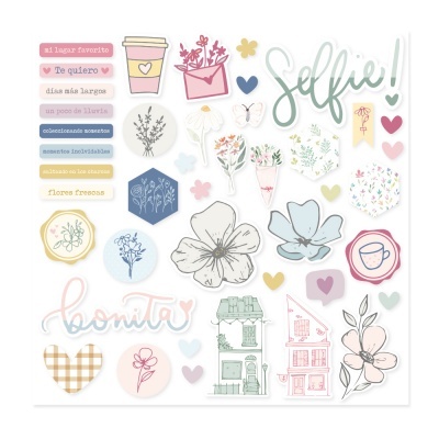 Chipboard | 12 x 12 | Pétalos