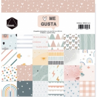 Bloco 24 Papéis | 12x12 | Dunaon | Me Gusta