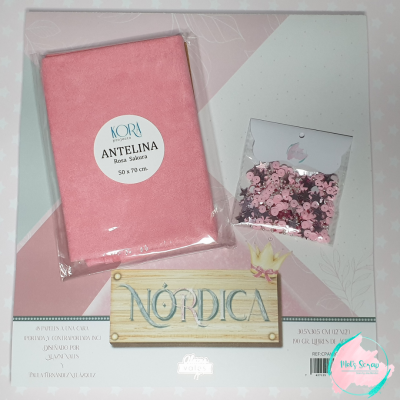 KIT BLOCO NÓRDICA 1 + ANTELINA ROSA SAKURA | OFERTA LANTEJOULAS