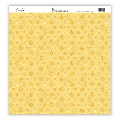 Papel 12x12 | Atlântico Amarelo | Copacabana | Cocoloko
