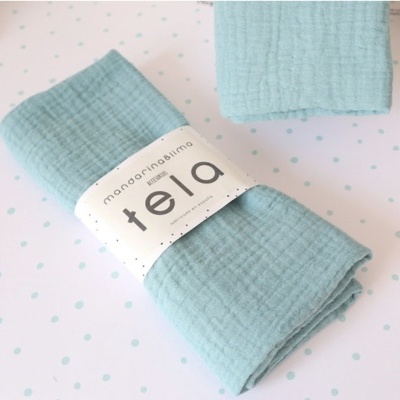 Tela Algodão Duplo | Água Marinha | Alegría