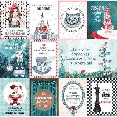 Folha Recortes | Alice's Cards | Wonderland