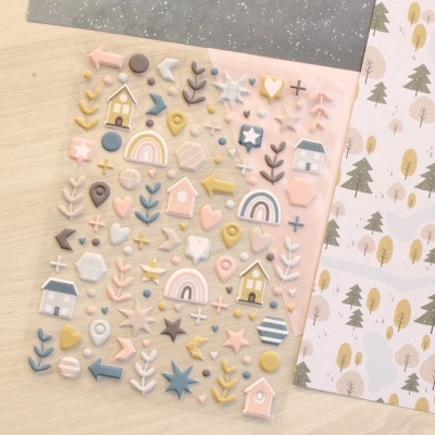 Autoculantes Puffy | Hola Invierno | Mintopia