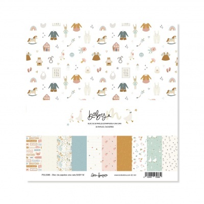 Bloco 36 Papéis | 12x12 | Baby M | Lora Bailora