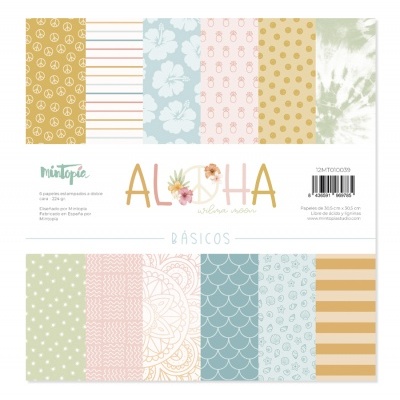 Kit Papéis Básicos | 12X12 | ALOHA | MINTOPIA