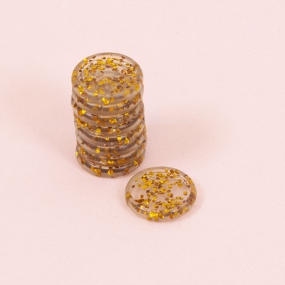 Anilhas Disco Glitter Gold | S | Encadernação