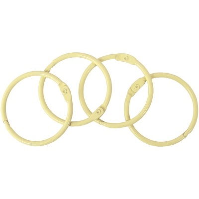 Conjunto 4 Anilhas | 44mm | Amarelo Baby