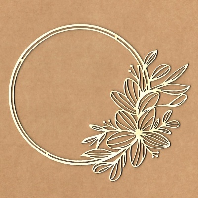 Chipboard | Moldura Circular Florida | Kora Projects